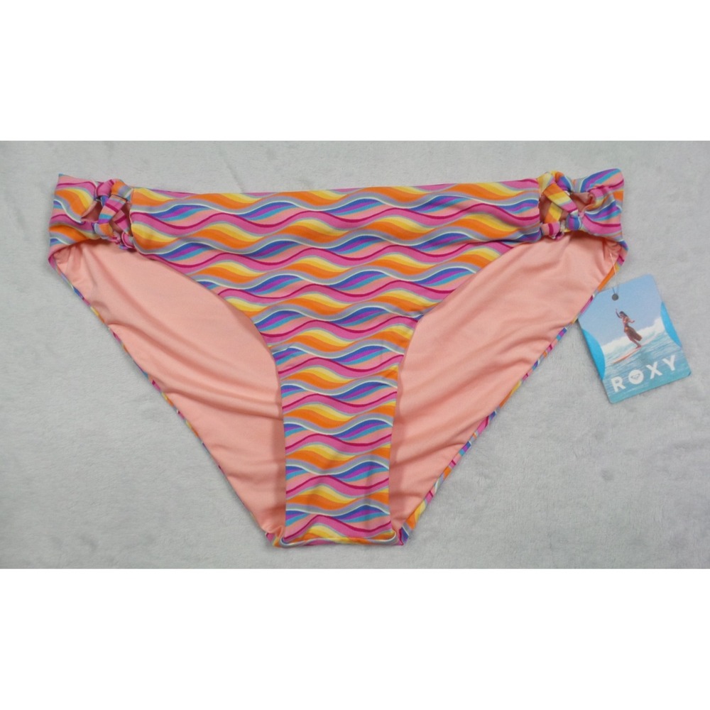 Roxy Bikini Bottom Womens Size Small Pink High Tide Hipster Stretch Swimwear NWT